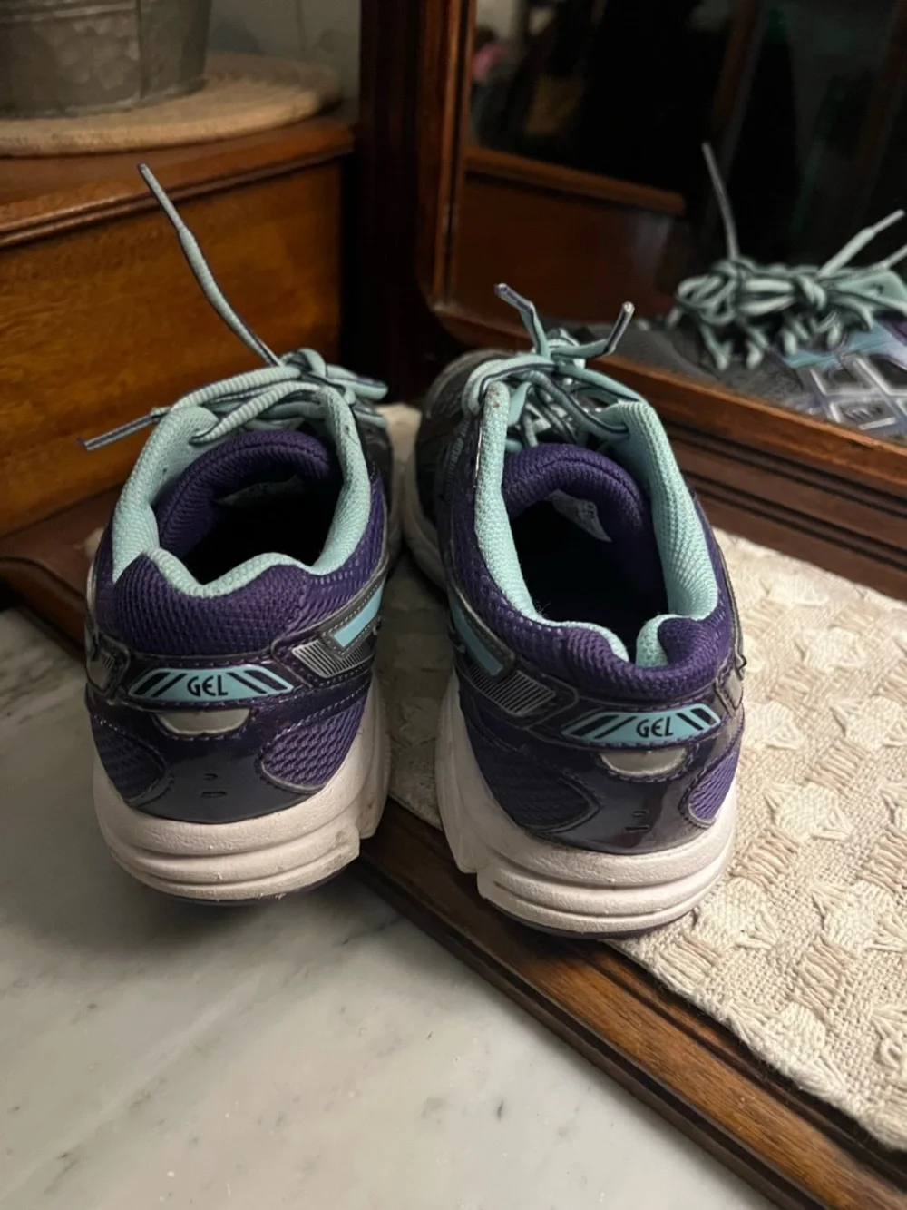 ASICS Classic Gel-Contend 2 Athletic Running‎ Sneakers Purple Grey Women's Sz 6